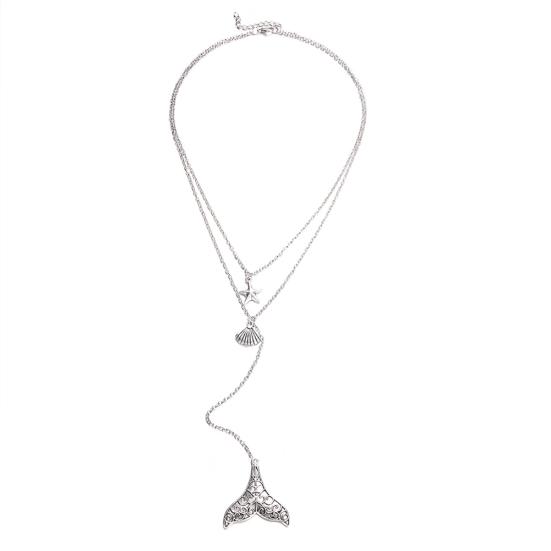 

Винтажное многослойное ожерелье в виде ракушки морской звезды, рыбий хвост, женский подарок для банкета и вечеринки