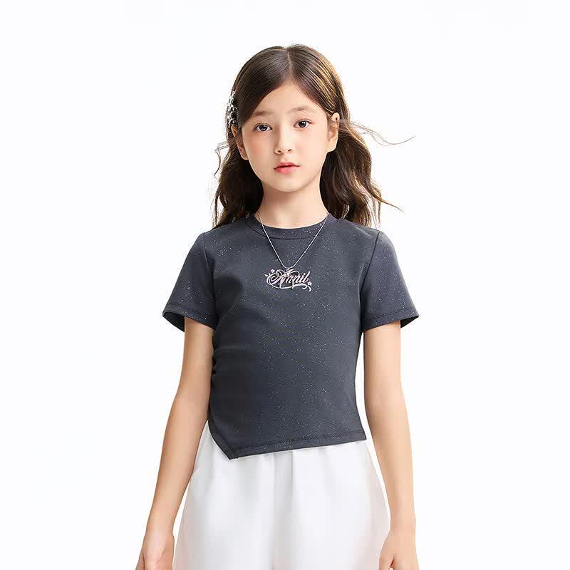 Annil Girls' 2026 Summer Casual Short-Sleeve T-Shirt