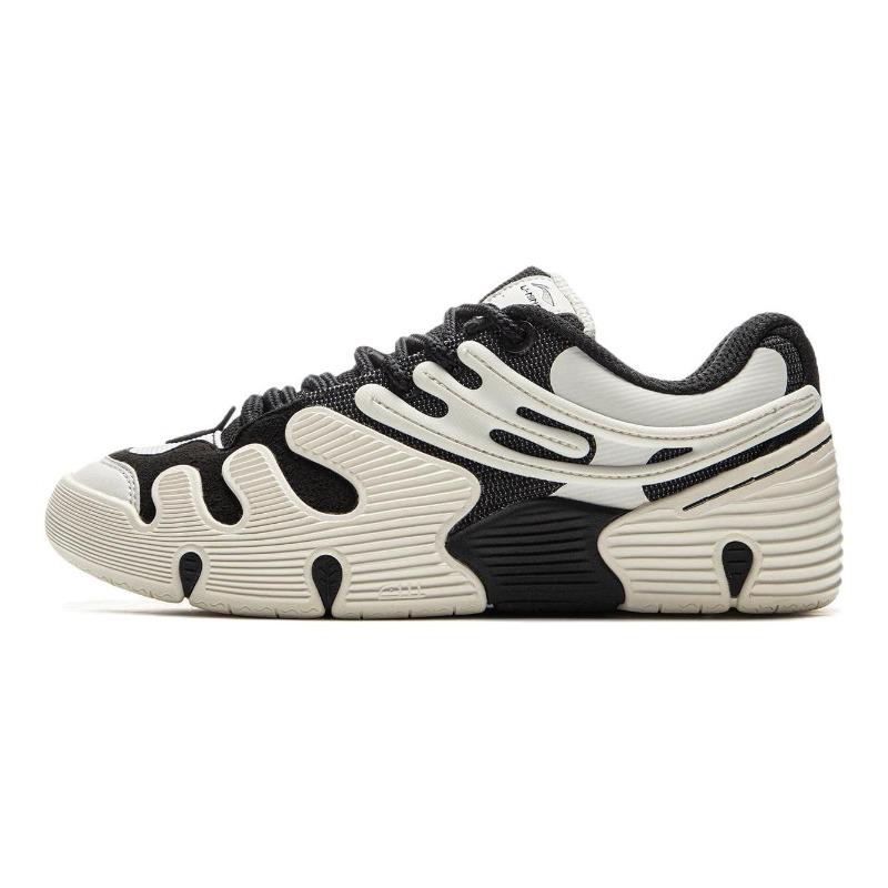 Li-Ning Tianjiao Unisex Low Top Skate Shoes White Black AEPV003-3 41