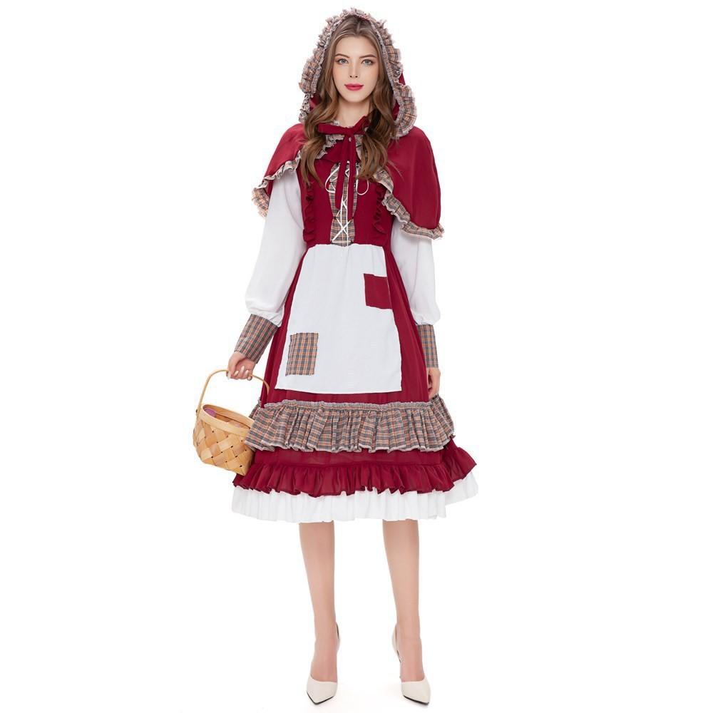 Charming Adult Cosplay Little Red Riding Hood Costume For Halloween Parties And Events