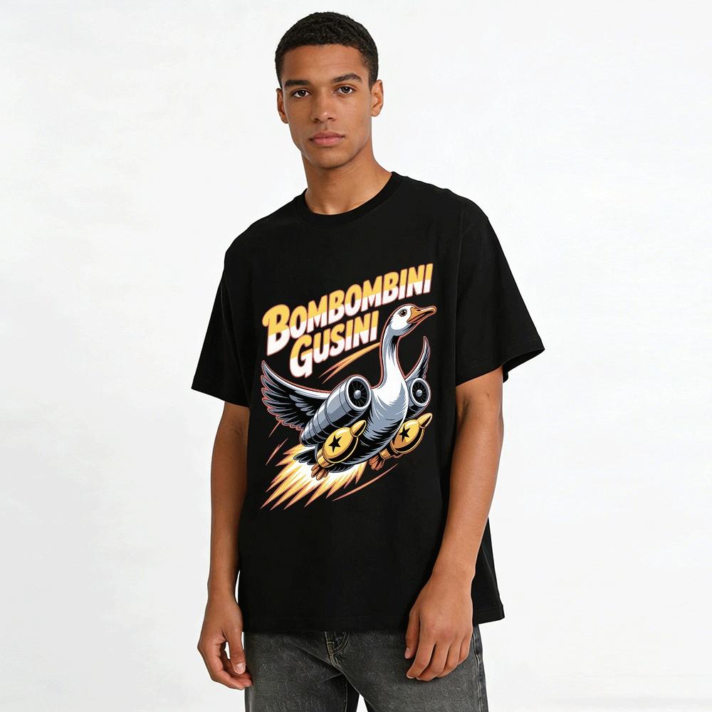 Bombombini Gusini Turbo Bomb Oie Graphique T-shirt Décontracté T-shirt 100% Coton