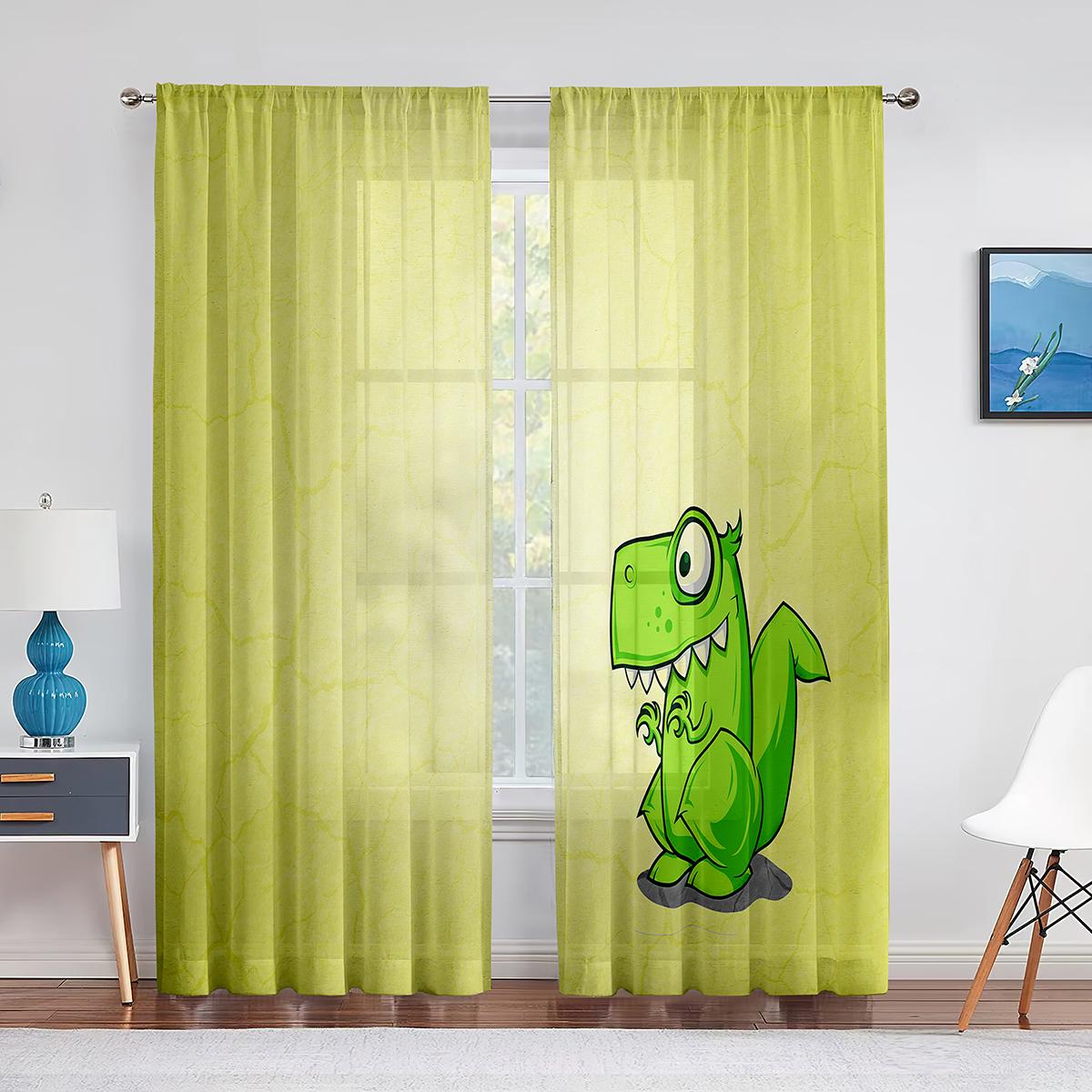 Тюль с изображением динозавра — фото 11