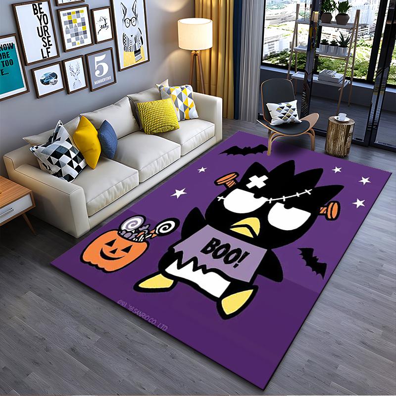 

Purple Halloween Carpet with Cartoon Penguin, Pumpkin, and Bat Design Suitable for use as an anti-slip for living room bedroom sofas 40x60cm( 15x23in )