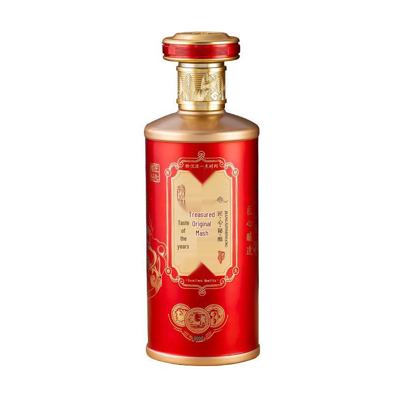 500ml Premium Collector's Pulp Glass Baijiu Bottle for Weddings