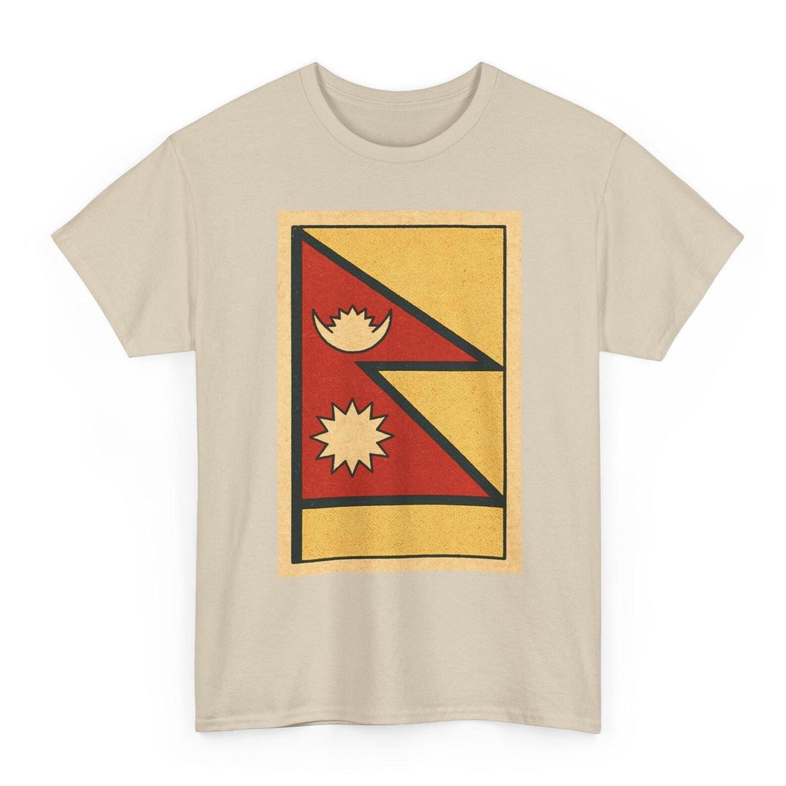 Nepal Flag T-Shirt Unisex: Retro Kathmandu Tee 2XL