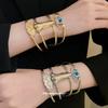Retro Devil's Eye Multi-layer Hollow Opening Bracelet Light Luxury Metal Bracelet Exaggerated Design Jewelry Women