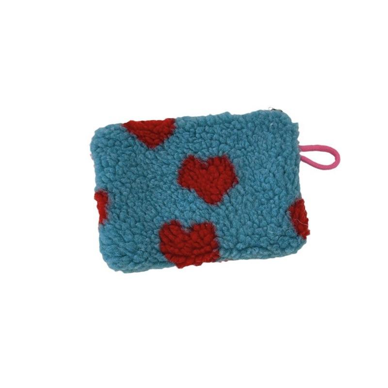 11 wind plush love mouth red envelope student holding small cosmetic bag key change bag ID bag