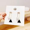 Fashion Beautiful Triangle Pearl Dangle Earrings  New Designer Pendientes Jewelry Wholesale