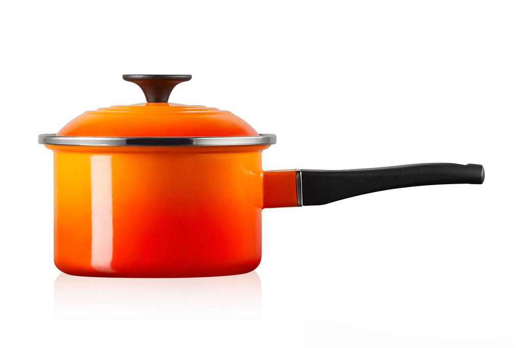 Le Creuset Enamel Saucepan EOS, 16 cm, Orange [Official Product in Japan]
