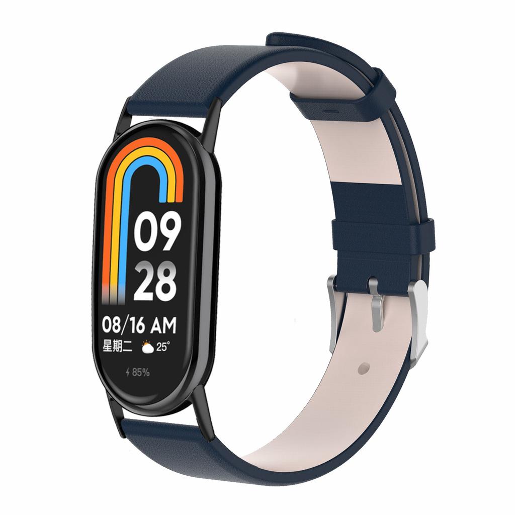 For Xiaomi Smart Band 9 NFC/Band 9/Band 8 NFC/Band 8 Genuine Cow Leather Watch Bands Replacement Bracelet with Connector