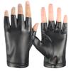 Leather Half-finger Gloves Men's and Women's Four-season Dancing Riding Fingerless Fingers Fingerless Half-hand