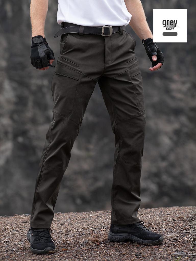 Free Soldier Men's Tactical Cargo Pants: Stretch, Plaid, Multi-Pocket, Wear-Resistant Outdoor Wear