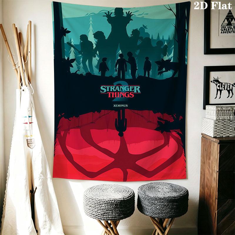 Stranger Things J Wall Hanging Printed Fabric Blanket Decorative Tapestries for Bedroom Living Room Home Decor