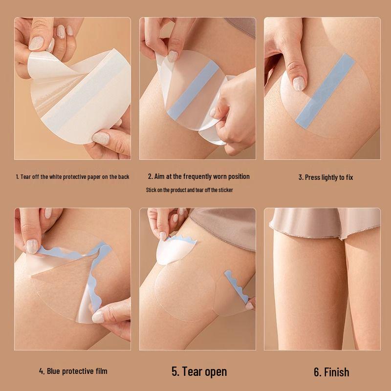 Anti-Chafing Invisible Thigh Patches: Unisex, Transparent, Ideal for Summer Comfort