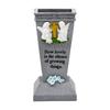 Freestanding Memorial Planter with Angel Figures Meaningful Stone-Look