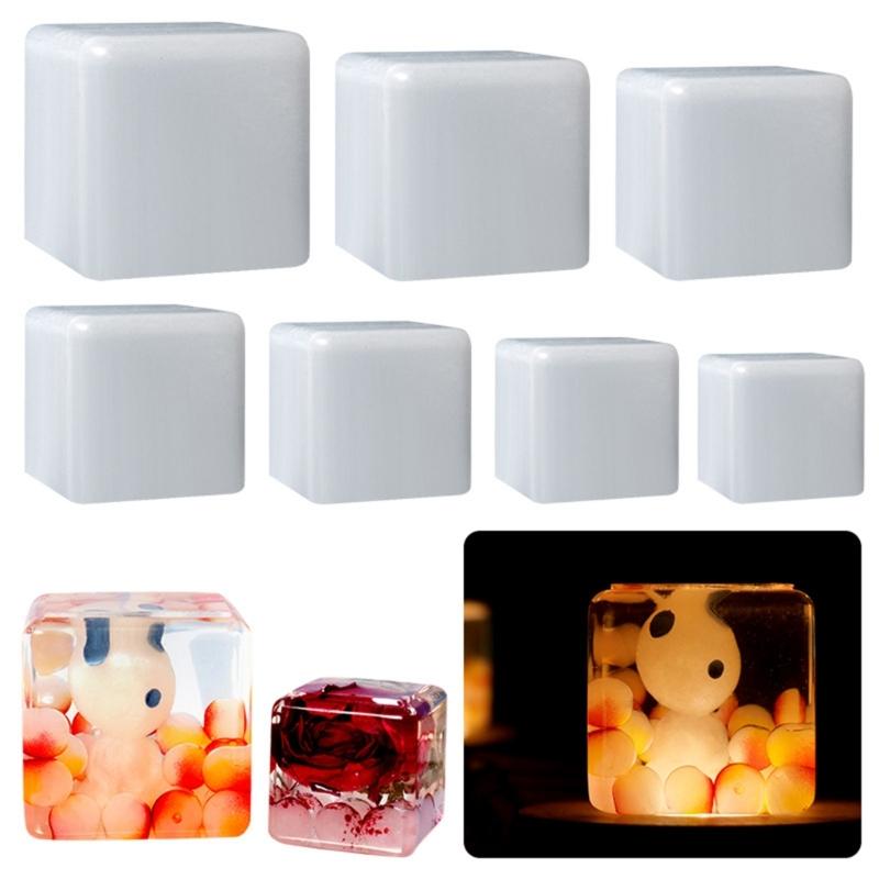 Cube Silicone Molds Square Silicone Molds Resin Epoxy Casting Molds Resin Casting Molding Square Molds Silicone Material
