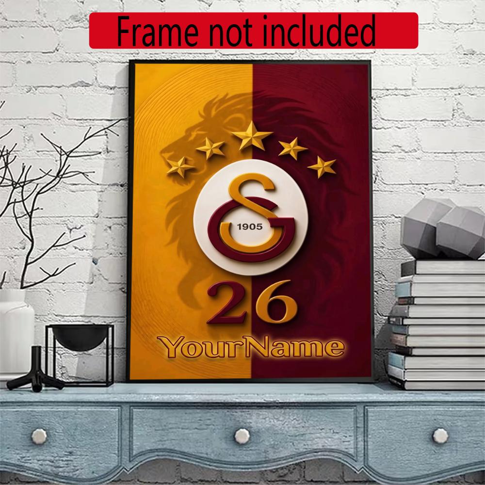 Galatasaray Customize Your Name Diamond Painting Round Diamond Diy Frameless Holiday Artwork Suitable For Home Office Wall Decoration