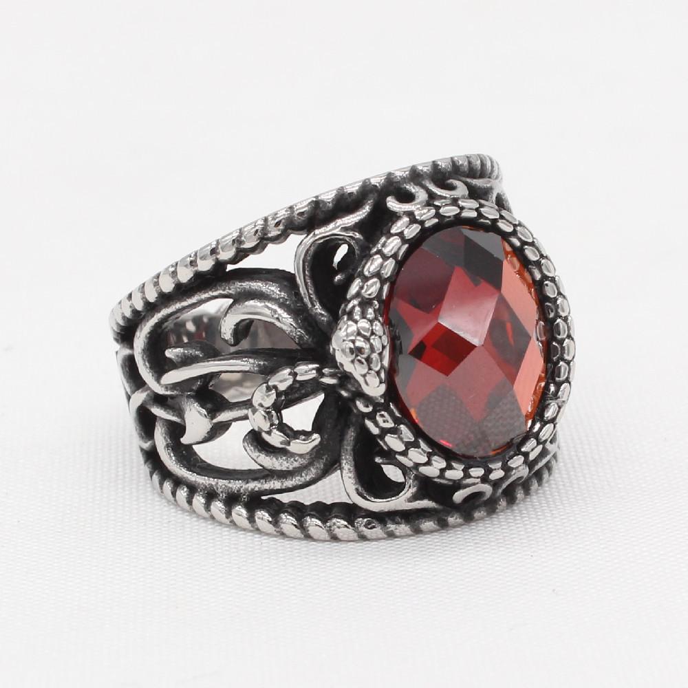 

Ювелирные изделия Личное мужское кольцо с полым драгоценным камнем в стиле ретро 11