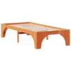 Brown Bed Frame 31.5 x 78.7 in (80 x 200 cm) Solid Pine Wood