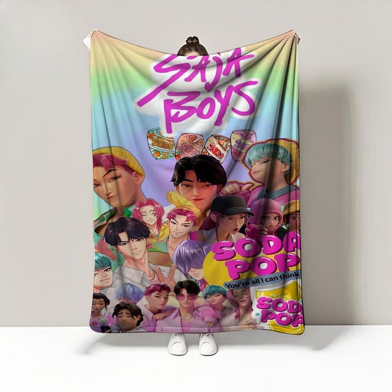 Sajaboys Kpop Printing Blanket for Home Fleece Plush Hunters Flannel Blankets