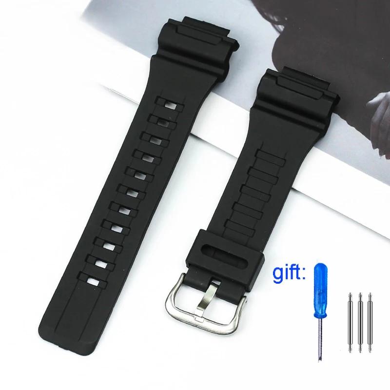 

For Casio AQ-S810w 800 W-735H TRT-110H AEQ-110w AE-1000W W-735H SGW-300H MRW-200H F-180WH Silicone Watchbands 18mm