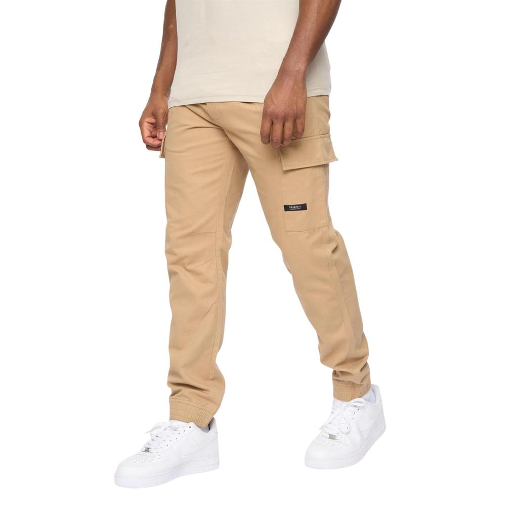 Crosshatch Męskie spodnie cargo z elastyczną talią Utilate