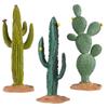 3 Pcs Simulated Cactus Decoration Tiny Mini Figurines Artificial Plants Miniature Statue Pvc Child Outdoor Ornaments