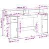 Mesa de Escritório LED Branca 160 x 55 x 91 cm Aglomerado