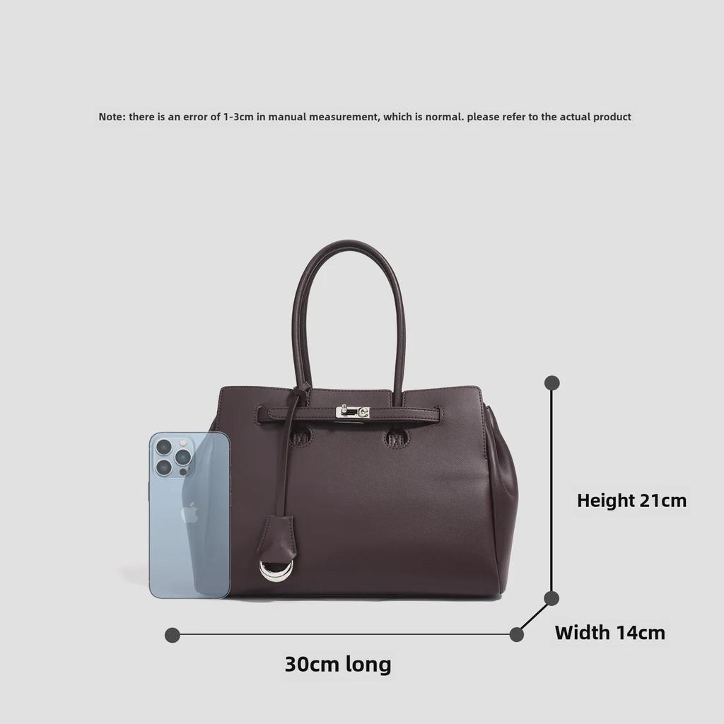 Damen-Aktentasche 2025 aus echtem Leder – Vielseitige Pendlerhandtasche mit großem Fassungsvermögen