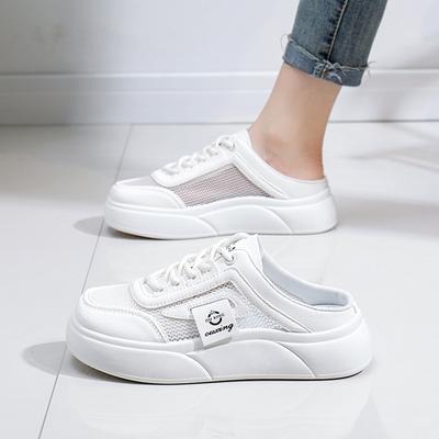 INS White Shoes Fashionable Summer New Platform Height Increasing Breathable Casual Shoes for Students