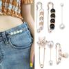 Pearls Brooch Tightening Waistband Pin Smaller Openning Bottom Brooches for Rhinestone Metal Diy Finding Accessories
