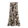 Womens Pleated Elegant Midi Elastic Waist Skirt