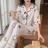 Pajamas Women's Summer Short-sleeved Gentle Wind Simple High-value Casual Women's Short-sleeved Loungewear Set