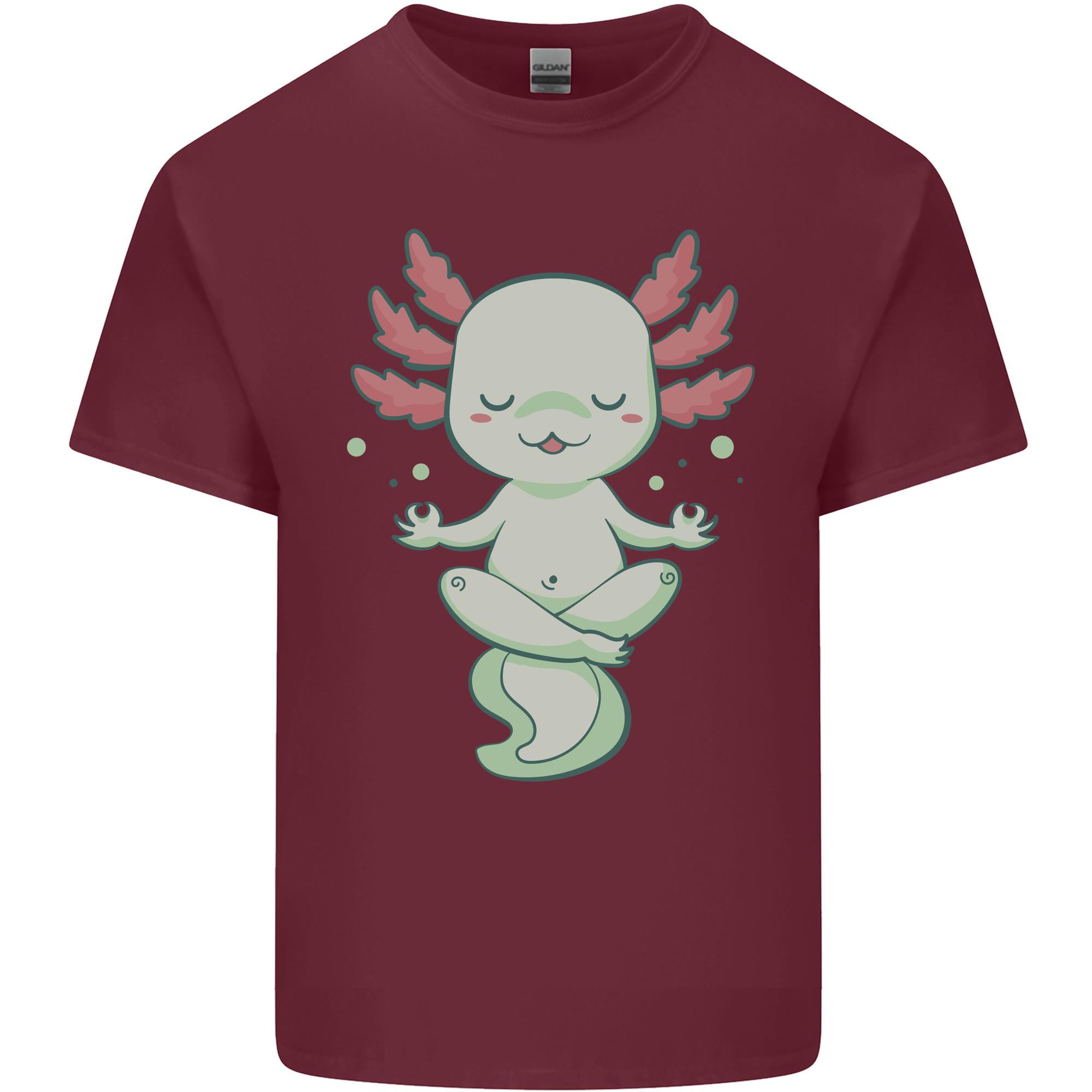 Meditating Axolotl Yoga Spiritual Unisexs Light Cotton TShirt S