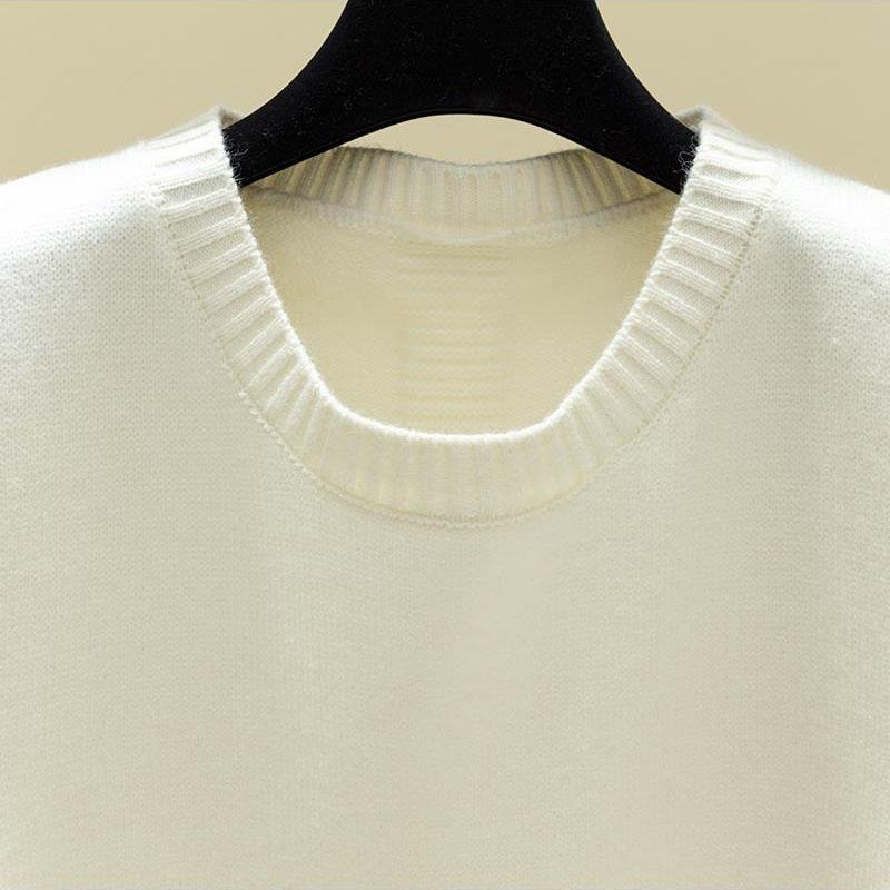 Women Loose Fit Knitted Waistcoat Vest Spring and Autumn Knit Sweater Outer Wear Hedging Waistcoat Loose Sweater