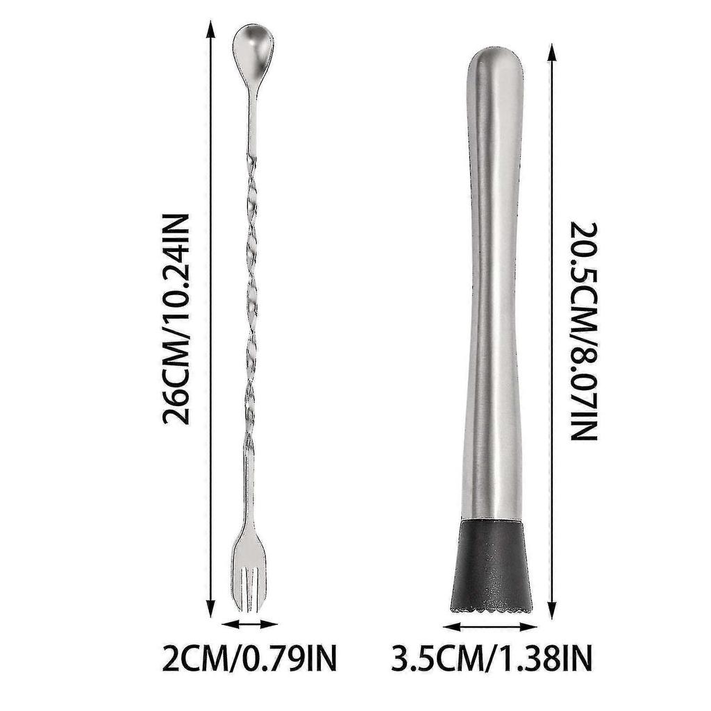 Bartending Lemon Bartending Stick Crushed Ice Hammer Cocktail Crushed Stick Bar Wine Set Stainless Steel Pounding Popsicle Set