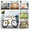 Bicycle Bedding Microfiber Fabric Printed Quilt Cover and Pillowcase for Vehicles 2 or 3 Single Bed Double Bed Full Size Comfortable Home Decoration