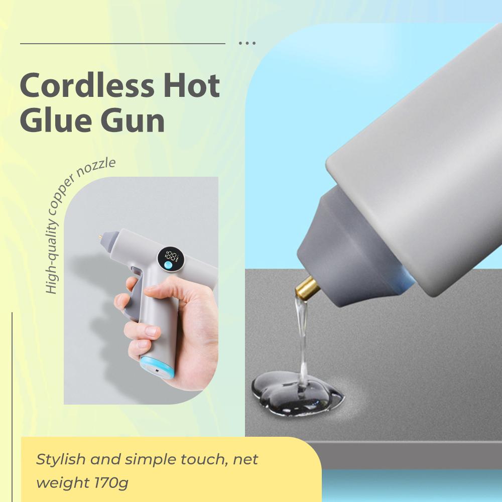 25W Digital Display Wireless Electric Hot Melt Glue Gun handmade Rechargeable Glue Gun With 22pcs Glue Stick DIY Craft Tools