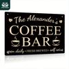 1 Stück Benutzerdefiniertes Metallschild für Kaffeebar Heimdekoration Wasserdichtes Blechschild