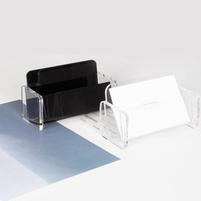 Acrylic Business Card Holder Creative Desktop Name Card Storage Card Display Stand Fits 50-70 Business Cards Office Supplies New