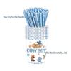 Blue Western Cowboy Party Set: Disposable Paper Plates, Tablecloth, and Napkins for Birthdays