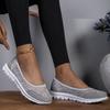 Women's Shoes Summer Lace Breathable Casual Flat Bottom One Foot Stirrups Middle-aged and Elderly Mom Shoes
