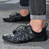 Fashion Handmade Casual Leather Men Walking Shoes Outdoor Design Antiskid Sneakers Comfy Flat Loafers Hot Sale Driving Shoes Plus Size48
