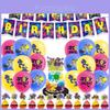 Kit de Artículos para Fiesta de Cumpleaños de Splatoon 3 con Pancarta, Globos y Adornos para Tarta para Niños