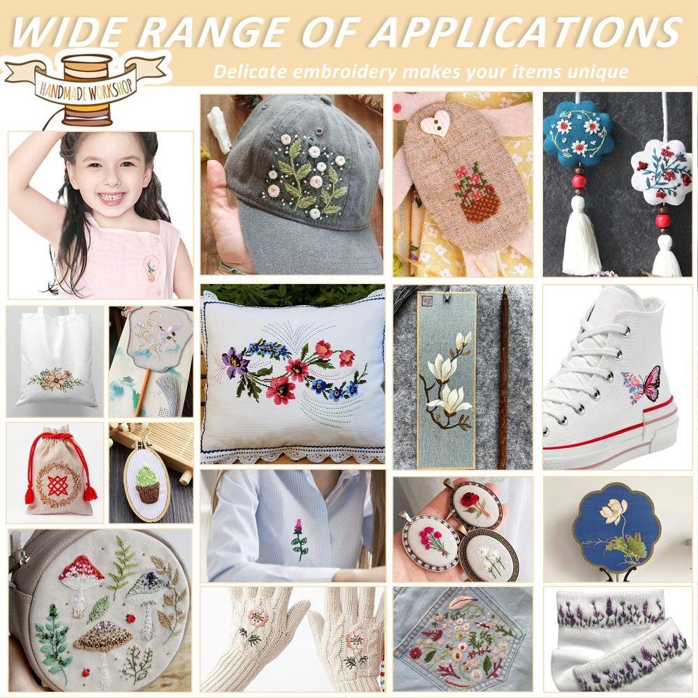 4 Sheets Wash Away Embroidery Patterns Stick and Sew Patterns  Hand Sewing Lover