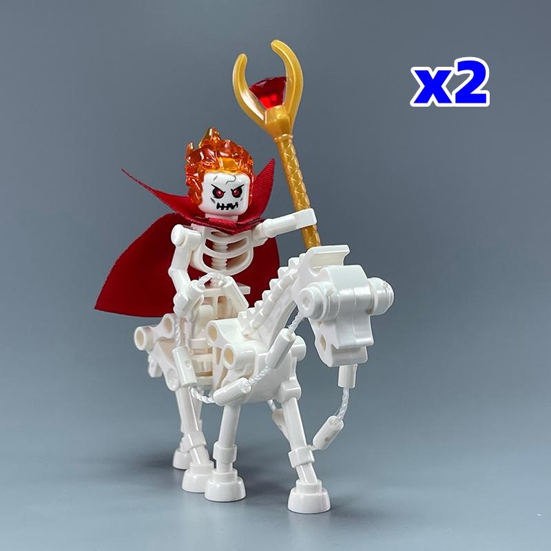 

Non-Toxic Moc Bricks Mount Action Figure Tang Monk King Horse Battle Scene Horseback Warrior Accessories Building Blocks Children Toys