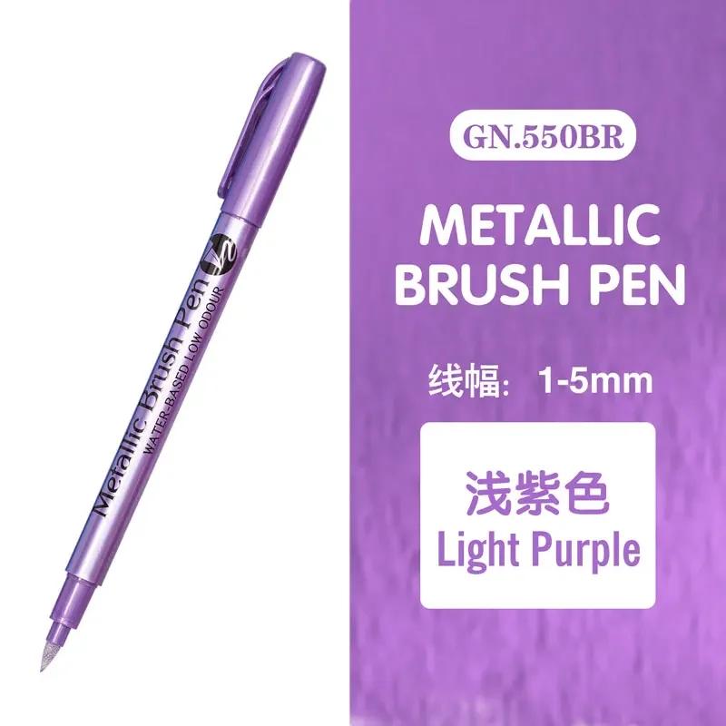 Double Tip Metallic Gold Silver Marker Pen Permanent Art Marker Crafts DIY Painting Pens Card Making Stationery Art Supplies