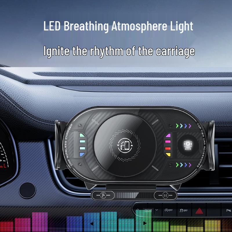 15W Magnetischer Kabelloser Autoladegerät & Halter, 360° Drehbarer Lüftungsschlitz-Halter