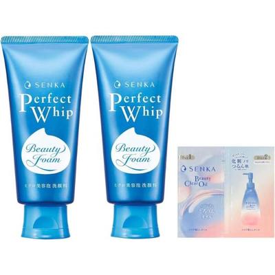 Senka Perfect Whip a Facial Cleanser (120g X 2 Packs + Bonus) for Skin.