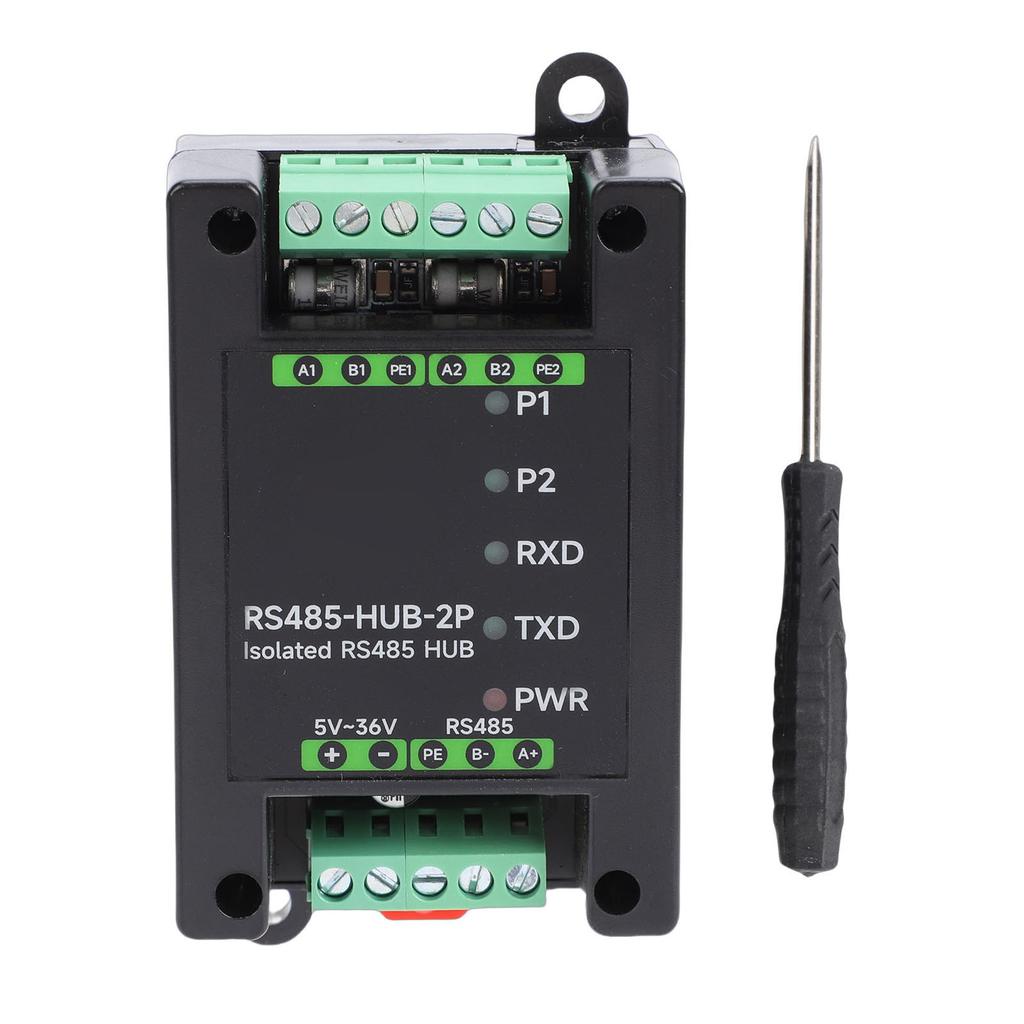 Industrial Grade 2 Channel 485 Hub 300 To 460800bps Wide Baud Rate Isolated 485 Hub Supports Network Relay Extension